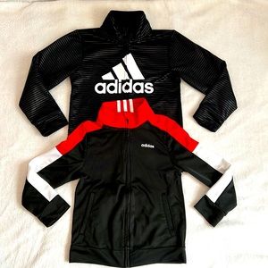 Two Adidas Track Jackets size 6 Black